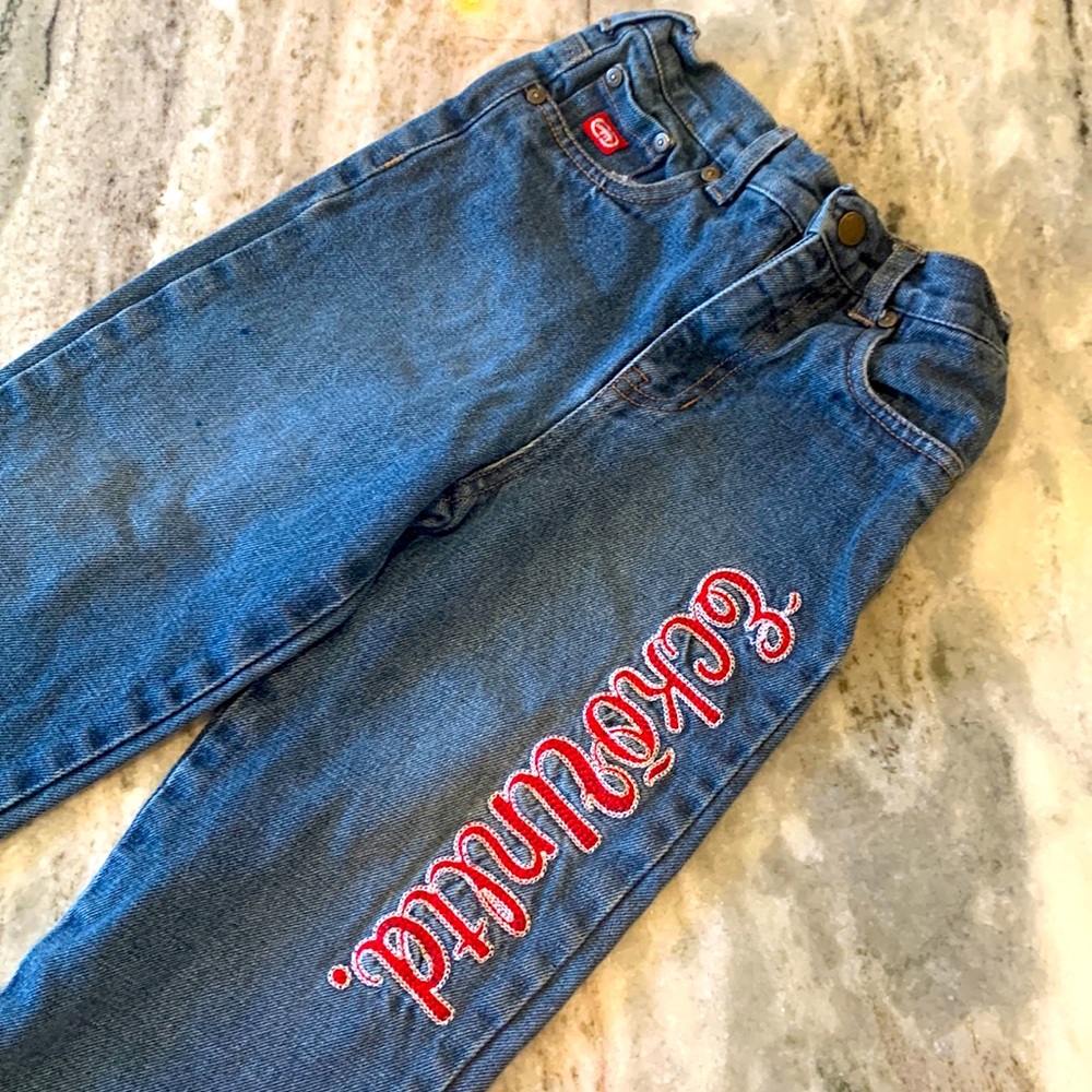 Ecko unlimited toddler jeans. Vintage styling.
